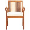 vidaXL Garden Dining Chairs with Cushions 2 pcs Solid Acacia Wood