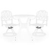 vidaXL 3 Piece Bistro Set Cast Aluminium White