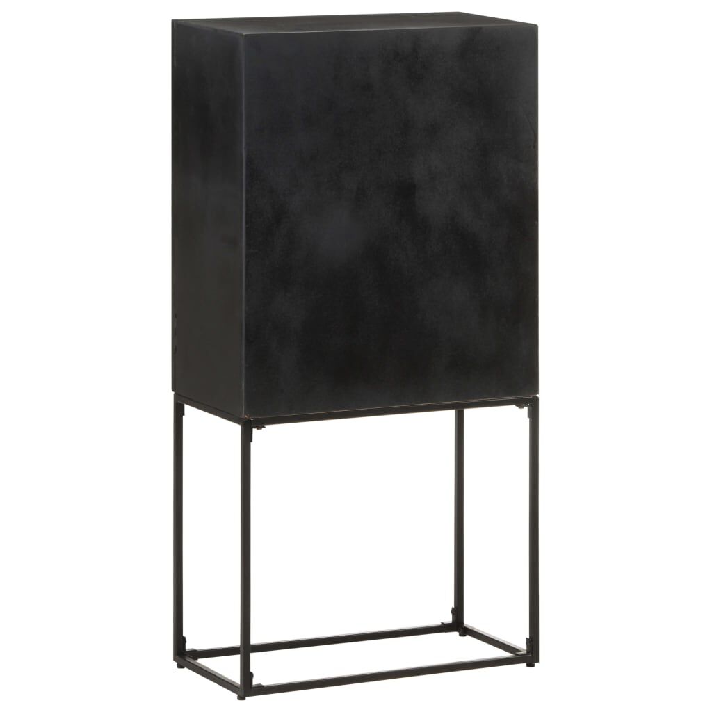 vidaXL Sideboard Black 60x30x120 cm Solid Acacia and Mango Wood