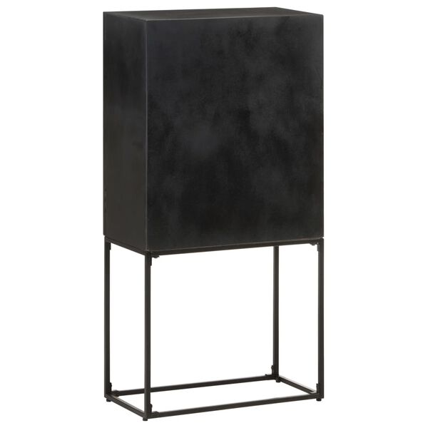 vidaXL Sideboard Black 60x30x120 cm Solid Acacia and Mango Wood