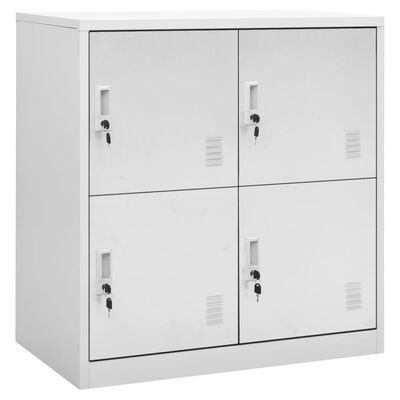 vidaXL Locker Cabinet Light Grey 90x45x92.5 cm Steel