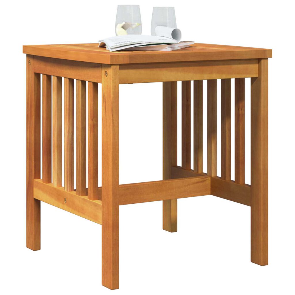 vidaXL Garden Side Table Brown 45x45x50 cm Solid Acacia Wood