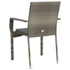 vidaXL Garden Chairs with Cushions 2 pcs Poly Rattan Grey