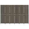 vidaXL Room Divider 6 Panels Grey Poly Rattan