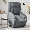 vidaXL Stand up Massage Recliner Chair Grey Faux Leather