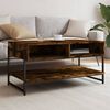 vidaXL Coffee Table Smoked Oak 90x50x45 cm Engineered Wood