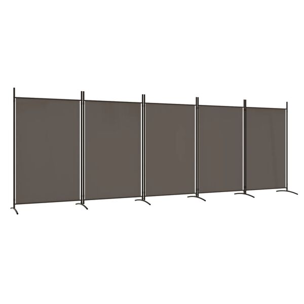 vidaXL 5-Panel Room Divider Anthracite 433x180 cm Fabric