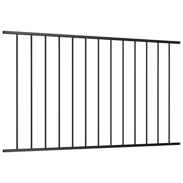 vidaXL Fence Panel Powder-coated Steel 1.7x1.17 m Black
