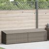 vidaXL Garden Storage Box Grey 220x50x58 cm Poly Rattan