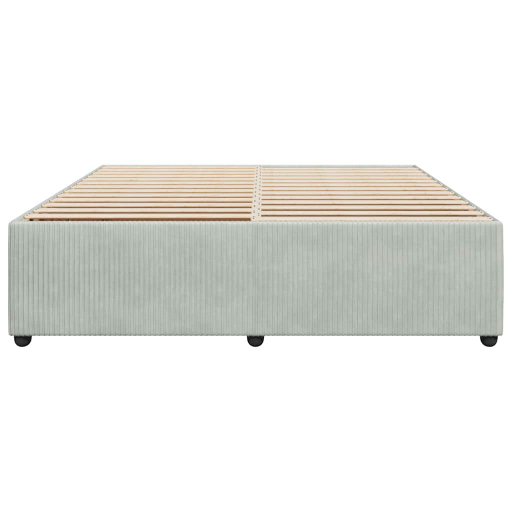 vidaXL Bed Frame without Mattress Light Grey California King Velvet