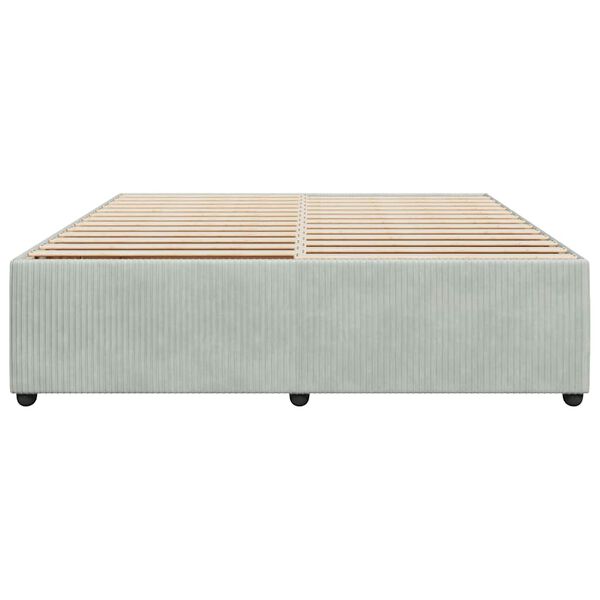 vidaXL Bed Frame without Mattress Light Grey California King Velvet