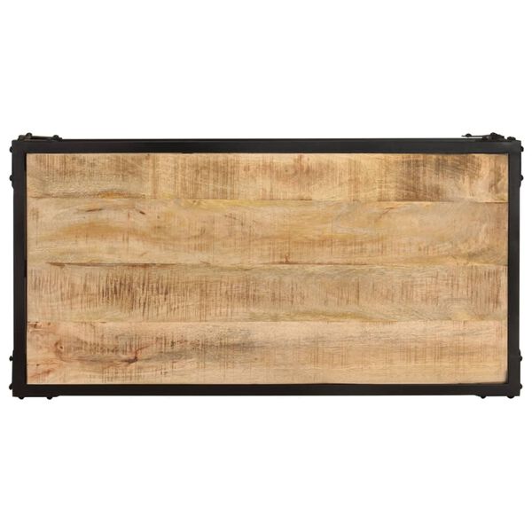 vidaXL Coffee Table 90x45x35 cm Solid Rough Mango Wood