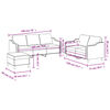 vidaXL 3 Piece Sofa Set with Cushions Dark Grey Fabric