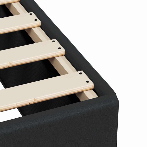 vidaXL Bed Frame without Mattress Black California King Faux Leather