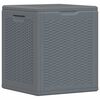 vidaXL Garden Storage Box Grey PP Rattan 90 L