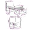 vidaXL 4 Piece Garden Lounge Set with Cushions Solid Wood Acacia