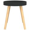 vidaXL Side Table Black 38x38x40 cm Engineered Wood&Solid Wood Pine