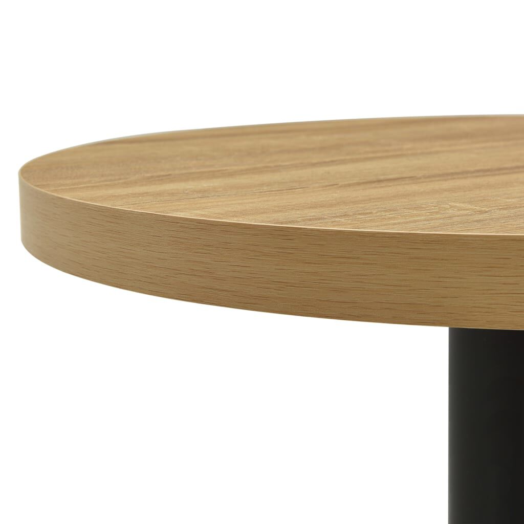 vidaXL Bistro Table Oak Colour 60 cm MDF and Steel