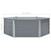 vidaXL Raised Garden Bed 129x129x45 cm Galvanised Steel Grey