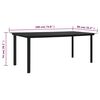 vidaXL 7 Piece Garden Dining Set Black PVC Rattan