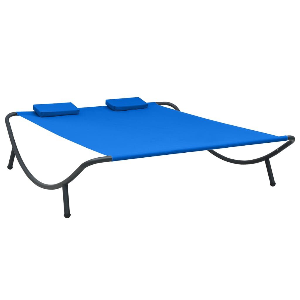 vidaXL Outdoor Lounge Bed Fabric Blue