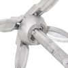 vidaXL Folding Anchor with Rope Silver 0.7 kg Hot Dip Galvanized Cast Iron