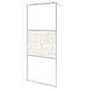 vidaXL Walk-in Shower Wall with Shelf Chrome 80x195 cm ESG Glass&Aluminium