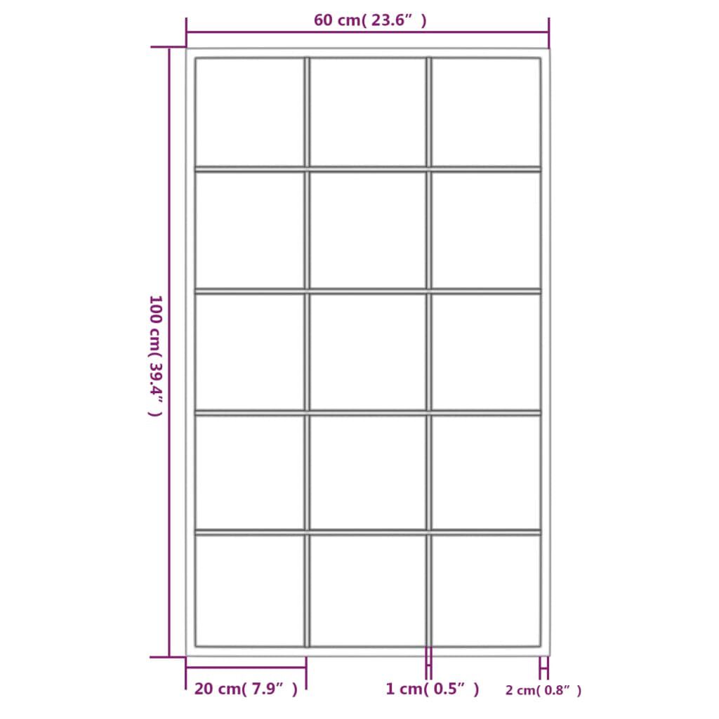 vidaXL Wall Mirror Black 100x60 cm Metal