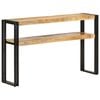 vidaXL Console Table 120x30x75 cm Rough Mango Wood