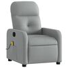 vidaXL Massage Recliner Chair Light Grey Fabric