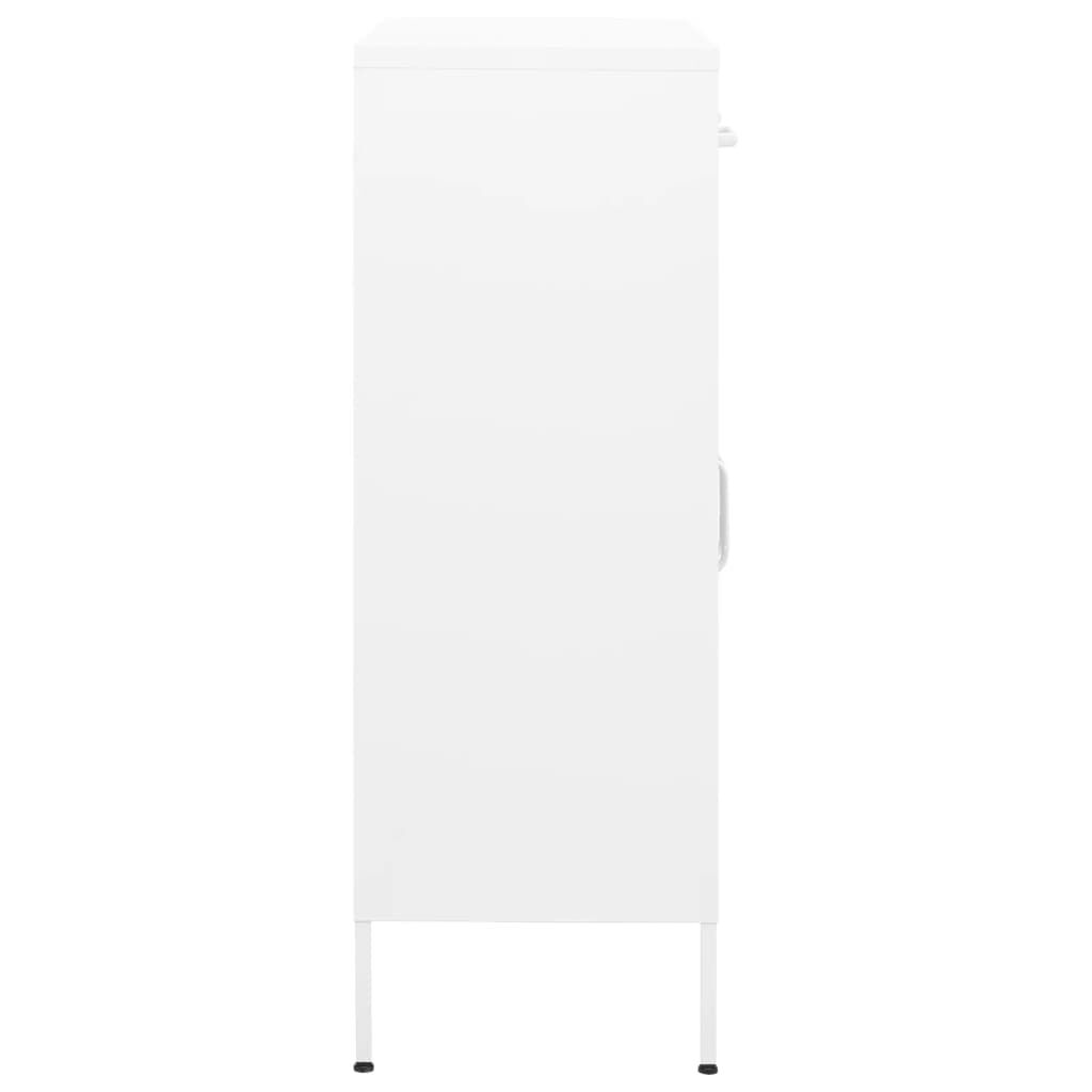 vidaXL Storage Cabinet White 80x35x101.5 cm Steel