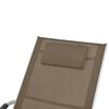 vidaXL Sun Lounger with Pillow Aluminium and Textilene Taupe