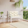 vidaXL Garden Bench Cushion Cream White 100x(50+50)x7cm Oxford Fabric