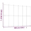 vidaXL 6-Panel Room Divider Black 300x220 cm Fabric