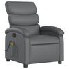 vidaXL Massage Recliner Chair Grey Faux Leather
