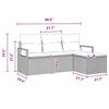 vidaXL Sofa Set 4 pcs Grey Poly Rattan