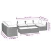 vidaXL 9 Piece Garden Lounge Set with Cushions Poly Rattan Black