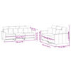 vidaXL 2 Piece Sofa Set with Cushions Black Velvet
