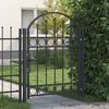 vidaXL Fence Gate Grey 100 x 125 cm Powder-coated steel