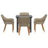 vidaXL Garden Dining Set with Cushion 5 pcs Beige Poly Rattan