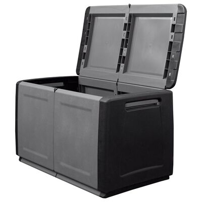 vidaXL Garden Storage Box 96x53x57 cm 230 L Dark Grey and Black
