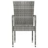 vidaXL 3 Piece Garden Dining Set Poly Rattan Grey