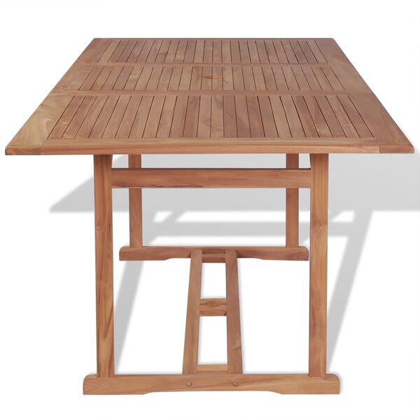 vidaXL 7 Piece Outdoor Dining Set Solid Teak Wood