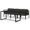 vidaXL 4 Piece Garden Lounge Set with Cushions Aluminium Anthracite