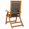 vidaXL Folding Garden Chairs 2 pcs Solid Acacia Wood and Textilene