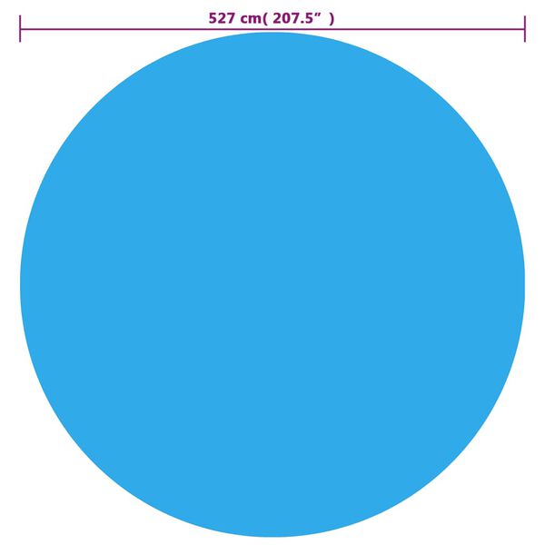 vidaXL Pool Cover Blue 527 cm PE