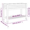 vidaXL Garden Raised Bed Light Brown 110x45x79 cm Polypropylene