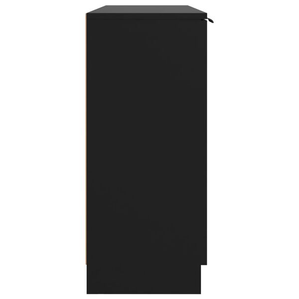 vidaXL Sideboard Black 90.5x30x70 cm Engineered Wood