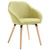 vidaXL Dining Chairs 4 pcs Green Fabric