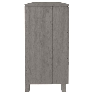 vidaXL Sideboard HAMAR Light Grey 113x40x80 cm Solid Wood Pine